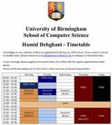Timetable